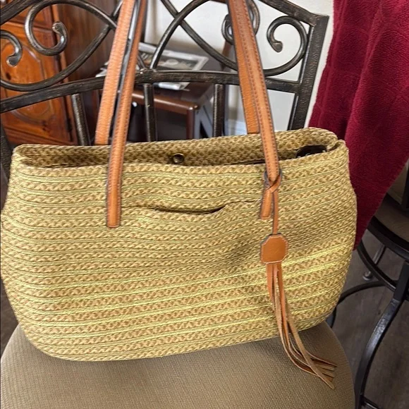 Eric Javits Tan Woven Bag - Picture 8 of 15